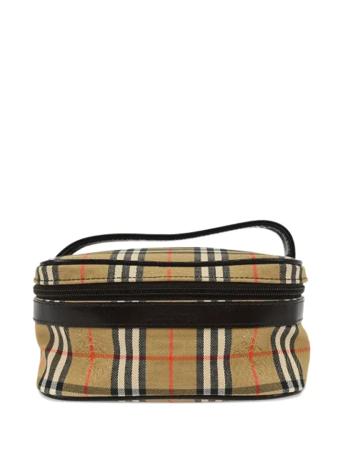 Burberry Pre-Owned 1990-2000s check vanity bag Neutrals 166689