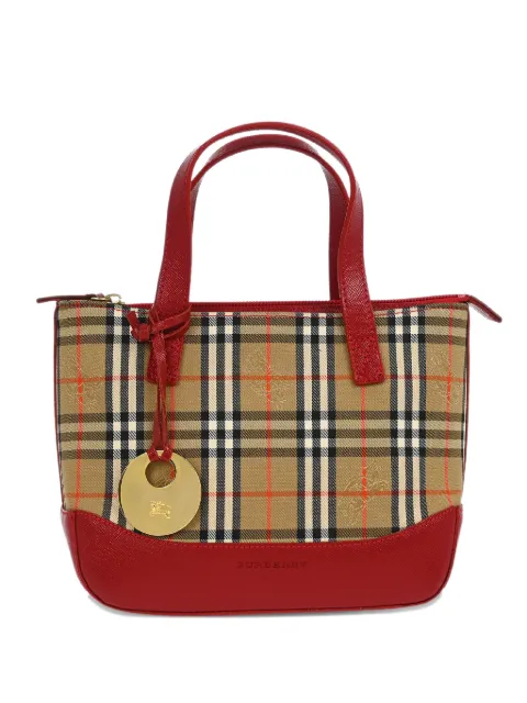 Burberry Pre-Owned 1990-2000s house check tote bag Neutrals 166751