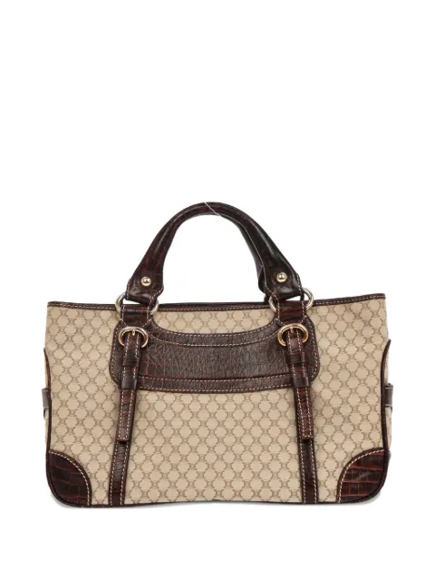 Celine Pre-Owned 1990-2000s macadam canvas tote handbag Neutrals 154217