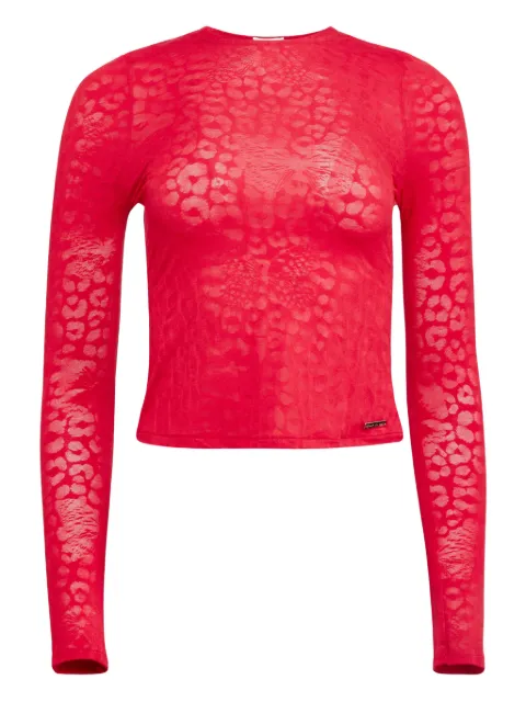 Fleur Du Mal Butter long-sleeve top Red TP06810323