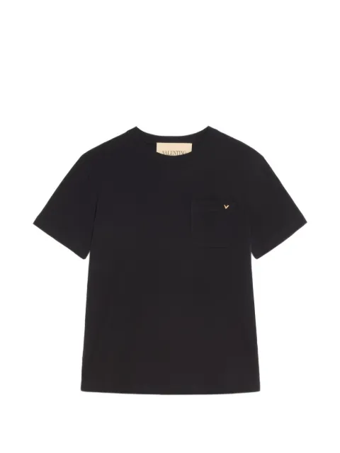 Valentino Garavani cotton T-Shirt with Vgold Black VMG10VBGR