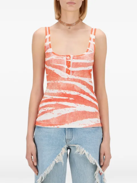 Blumarine printed tank top Orange 2T123AM1032