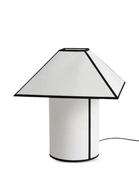 HAY Ava Pyramid black-trim table lamp White AE870E627AB77