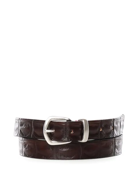 Eleventy crocodile-effect buckle belt Brown M77CINM12PEL0M01205