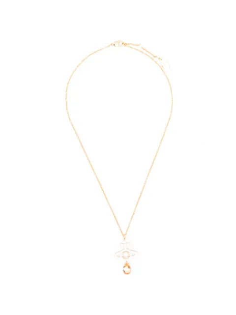 Vivienne Westwood Olympia Orb-pendant crystal-embellished necklace Gold 630203IB02RA05