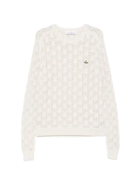 Vivienne Westwood logo-detail sweater Neutrals 27010031Y004SA408