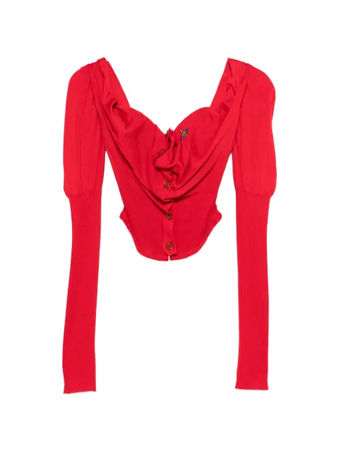 Vivienne Westwood Bea Corset cardigan Red 1803007DY001A