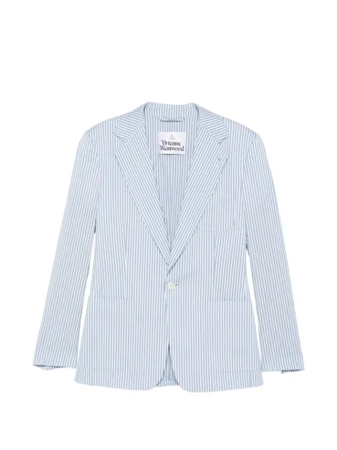 Vivienne Westwood striped single-breasted blazer Blue 2301002RW01FLK202