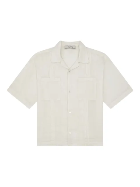 ABOUTBLANK chest-pocket short-sleeve shirt Neutrals SS26086