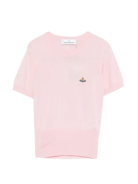 Vivienne Westwood Bea short-sleeve sweater Pink 1803002QY001A