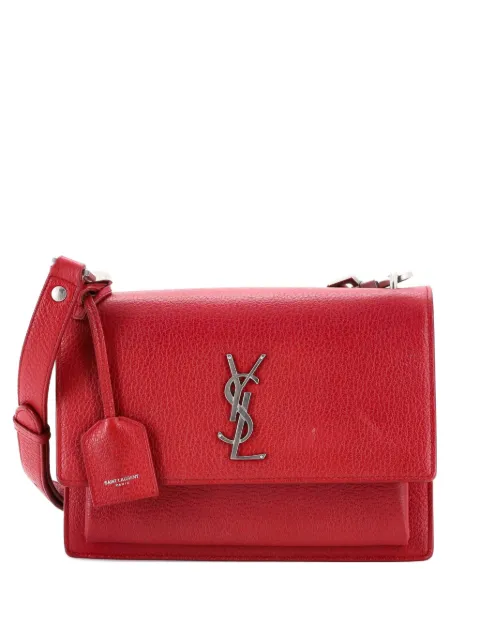 Saint Laurent Pre-Owned Sunset Satchel Leather Medium crossbody bag Red JBULIL3P7AK0VKV9