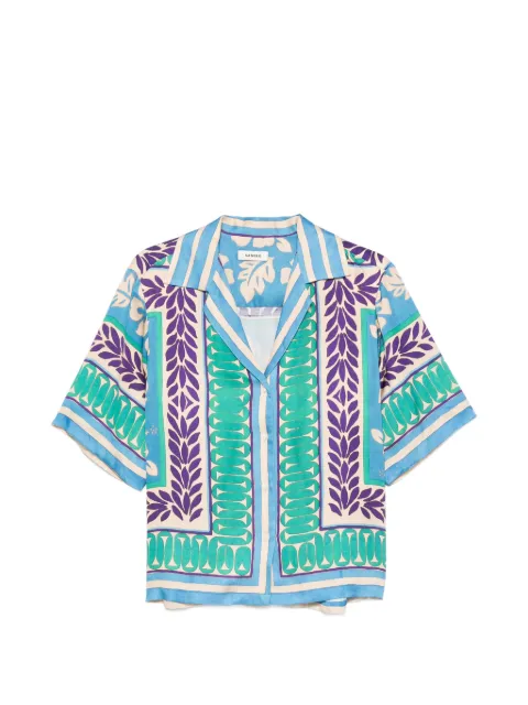 SANDRO flower print shirt Green SFPCM01689