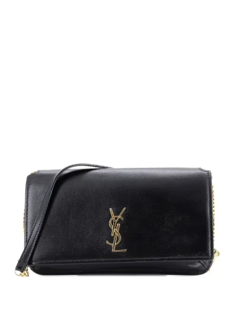 Saint Laurent Pre-Owned Classic Monogram Phone Holder Shoulder Bag Leather crossbody bag Black J87DBVZJGEP6T4NF