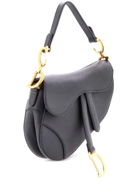 Christian Dior Pre-Owned Saddle Handbag Leather Mini shoulder bag Black 5M8VKZ7QV513C7DH