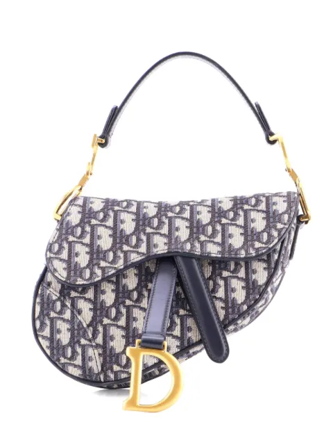 Christian Dior Pre-Owned Saddle Handbag Oblique Canvas Mini shoulder bag Black 0LYBTS71SL8Q5VQE