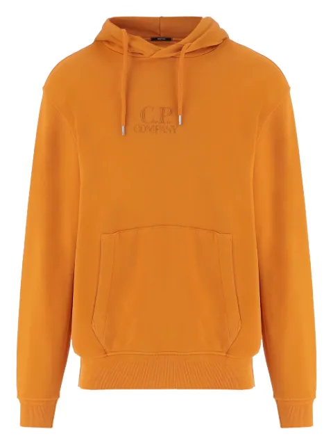C.P. Company logo hoodie Orange 20CMSS037B110044R436