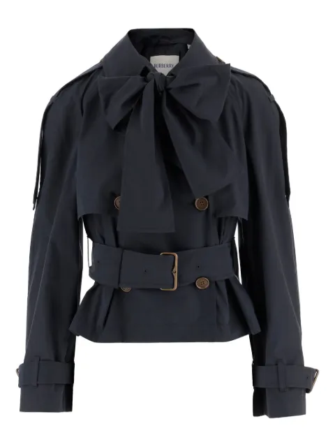 Burberry bow belted jacket Blue 8120907NAVYBLACK