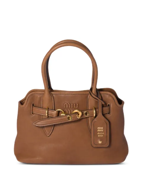 Miu Miu Aventure leather shoulder bag Brown 5BA292VOON2BBL
