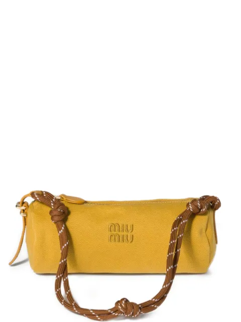 Miu Miu gabardine pouch Yellow 5NE8532IA7