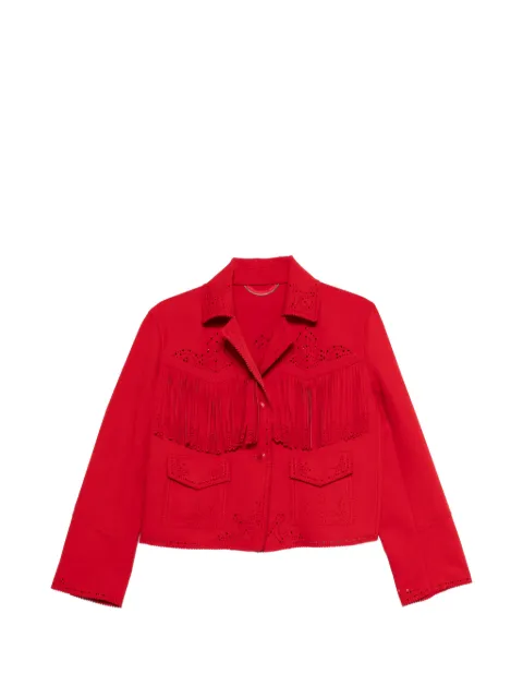 Ermanno Scervino fringe laser-cut jacket Red D486I332ROWQ