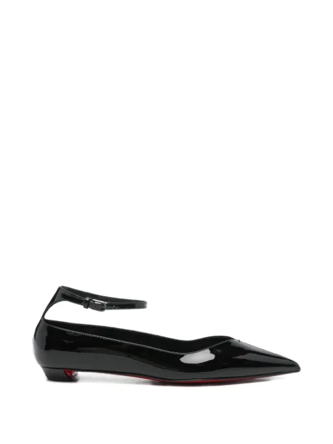 Christian Louboutin Erozeena ankle-strap flat pumps Black 1260290B439