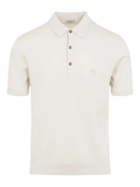 ETRO buttoned short-sleeve polo shirt Neutrals MRKF0004AQ408