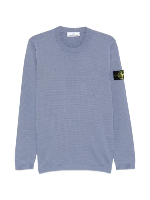 Stone Island patch crew-neck sweater Blue L1S155100023S01B2