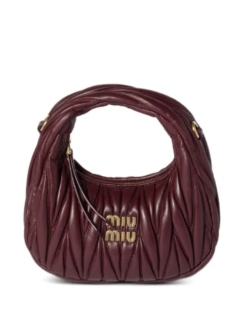 Miu Miu Wander matelassé leather mini-bag Red 5BP078AN88