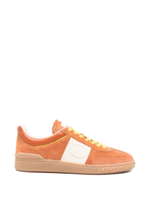 Valentino Garavani Upvillage low top trainer in split leather and calfskin nappa leather Orange YS0H77LAL