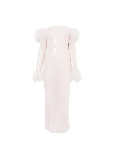 Retrofete feather sequin-embellishment midi dress Pink RHL261218617
