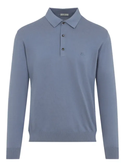 ETRO buttoned polo shirt Blue MRKF0028AQ408