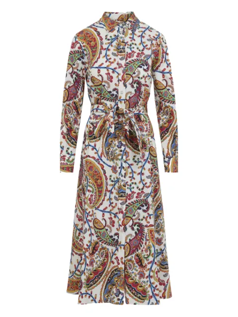 ETRO paisley-pattern midi shirt dress White WRHA0521AKH82