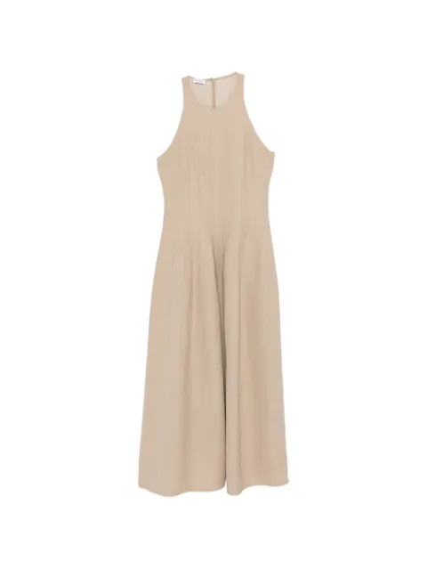 Brunello Cucinelli sleeveless panelled midi dress Neutrals MH126A5171C9195