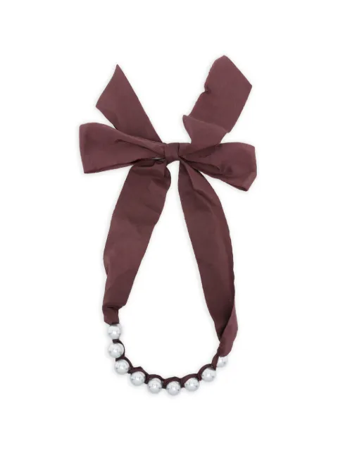Forte Forte pearl bow necklace Silver 14679MYJEWEL