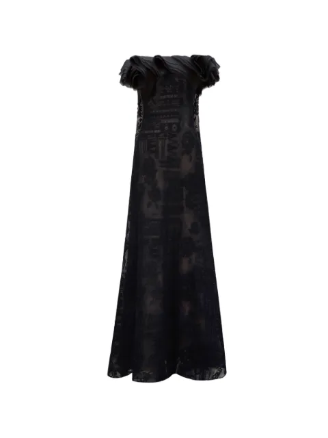 Gemy Maalouf off-shoulder loose-cut dress Black GMSS257495LD
