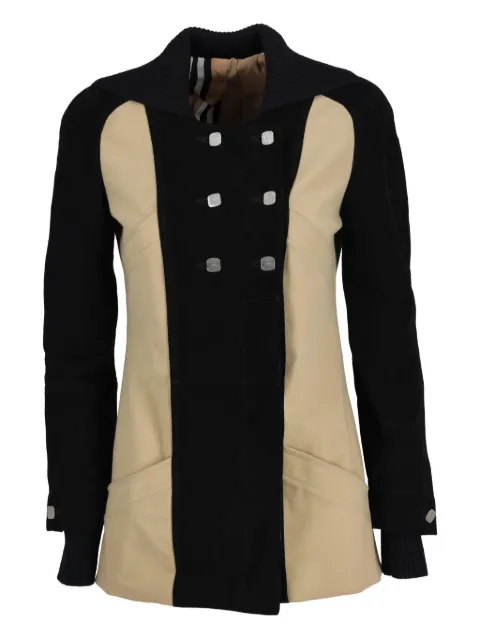 Fendi Pre-Owned knitwear inserts double-breasted jacket Black W251111834