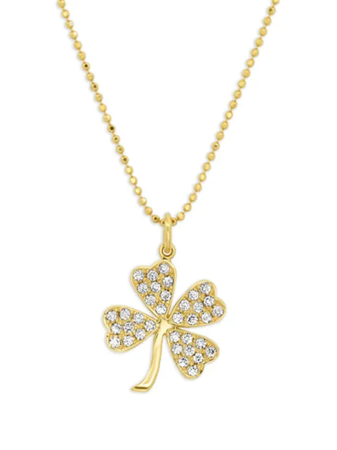 Jennifer Meyer large Clover diamond necklace Gold JMJYGDCLOVERN