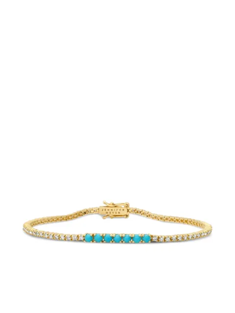 Jennifer Meyer diamond turquoise tennis bracelet Gold JMJYGSMD4PRONGTACCTENNISB