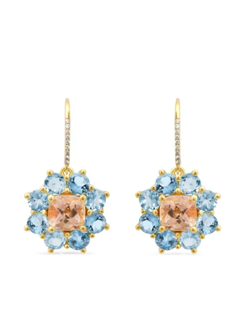 Jennifer Meyer petite flower multi-stone earrings Gold JMJYGSMAQMORFLOWERDE
