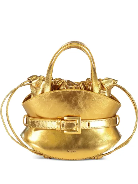 Balmain buckle shuffle mini bag Gold GN1DP017LMLO
