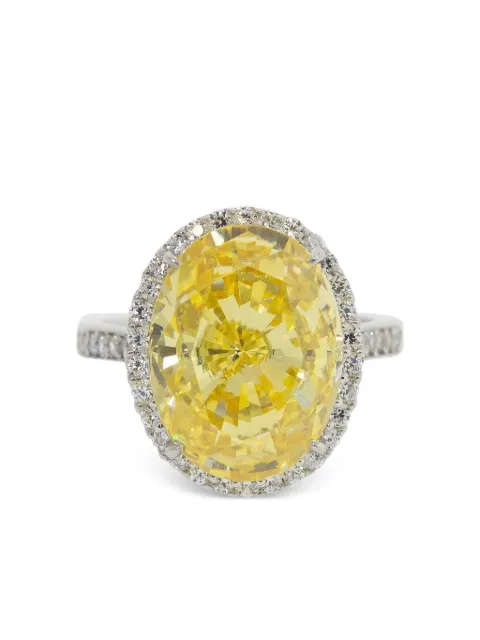 Fantasia by Deserio oval centre ring Silver F1023