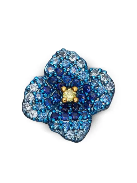 Loquet Poppy diamond and sapphire charm Gold CHMPOPBLU18W1