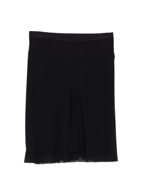 Rick Owens ribbed-panel mini skirt Black RP01F6370G