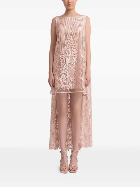 Gemy Maalouf patterned dress Neutrals GMSS257496SD