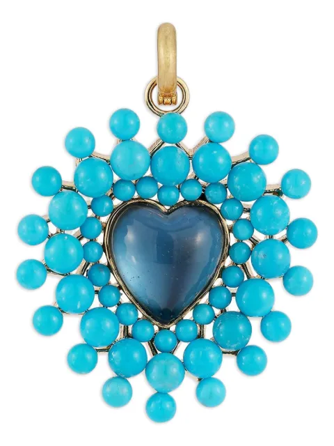 Storrow Jewelry Juliana topaz and turquoise pendant Gold JK46TURQ2
