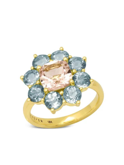 Jennifer Meyer aquamarine morganite flower ring Gold JMJYGXLAQMORFLOWERR