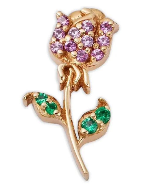 Loquet pink sapphire rose charm Gold CHMROSPIN18R1