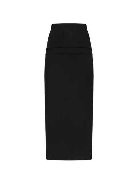 The Attico ribbed pencil skirt Black 260WCS00290JJJ075AA