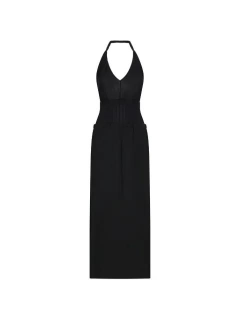 The Attico halterneck tulle dress Black 260WCW00272MIX070AA