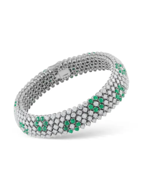LB Exclusive diamond emerald white gold bracelet Silver MF07121024